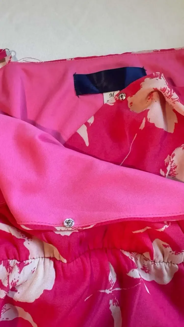 Barbiecore Pink Floral Wrap Midi Dress Coquette Cottagecore Vacation